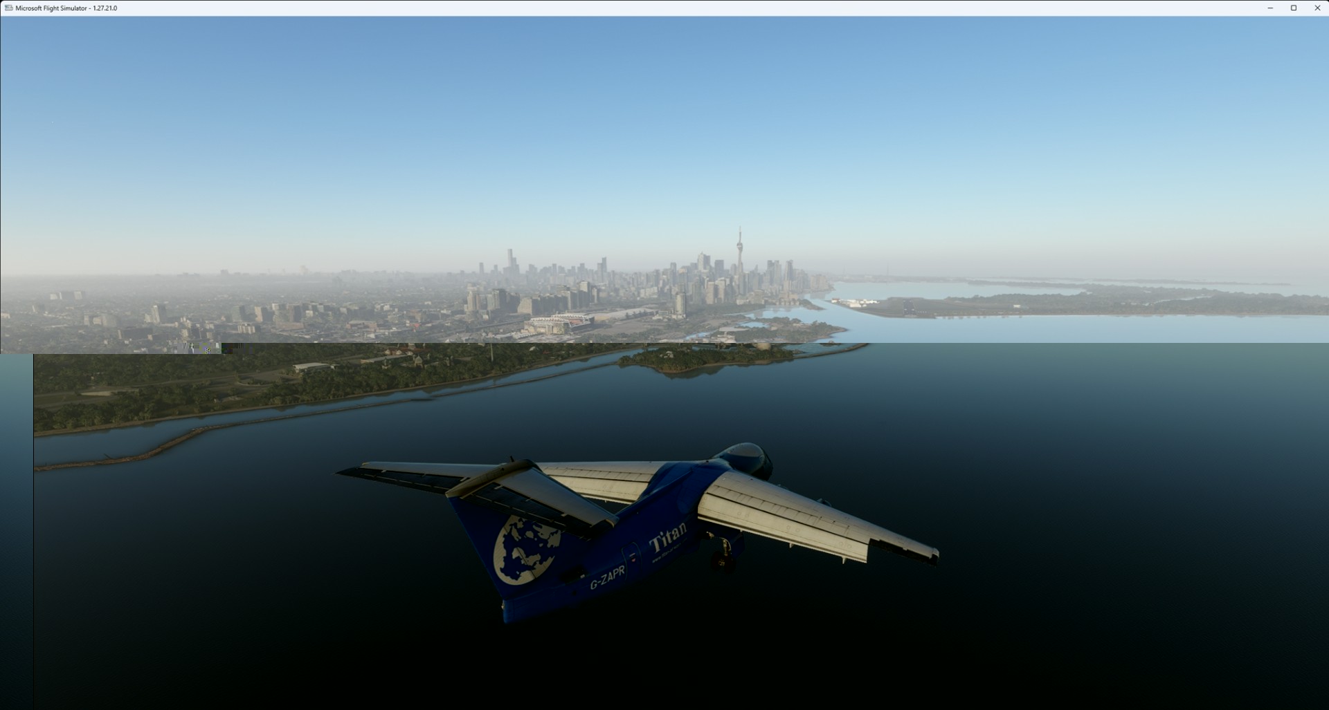 Finals with Toronto to the left. Not convinced by the photogrammetry cities.