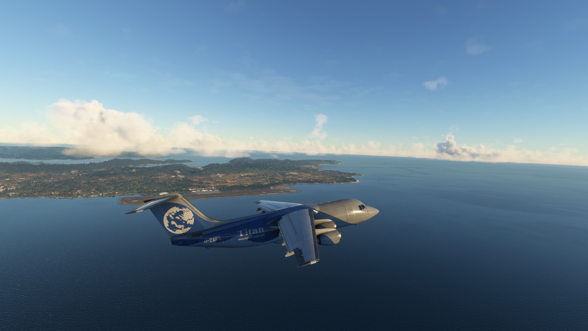 In the climb out of Amami